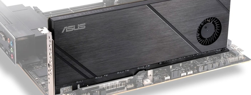 ASUS Hyper M.2 SSD Gen5: Expande tu almacenamiento con 4x SSDs PCIe 5.0 en una sola tarjeta de expansión.