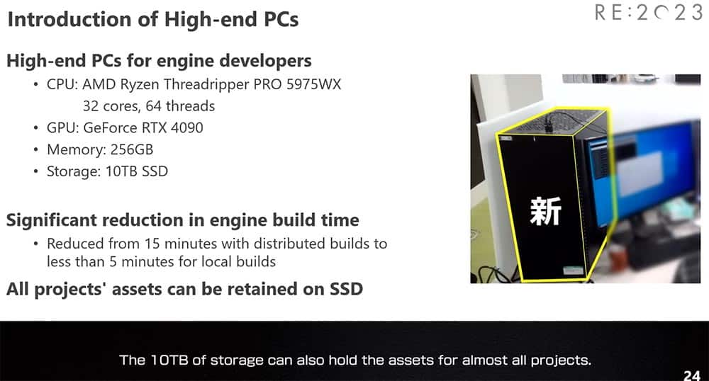 Los desarrolladores del motor gráfico RE Engine de Capcom usan RTX 4090 y CPU AMD Threadripper