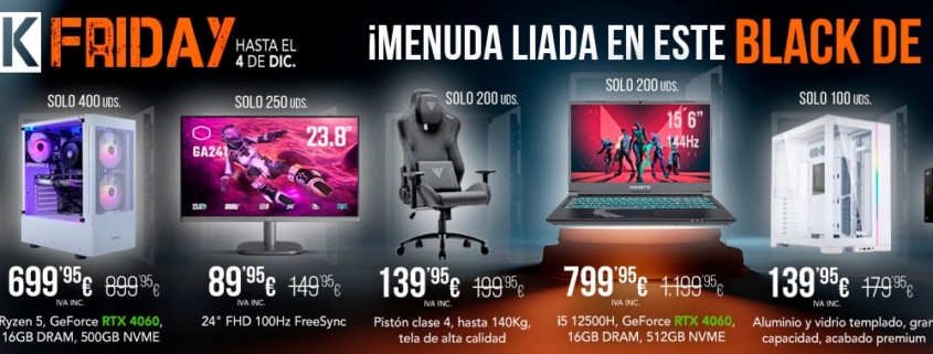 ¡Aprovecha el Black Friday en Coolmod! Descubre los mejores descuentos en PCs, componentes y accesorios gaming