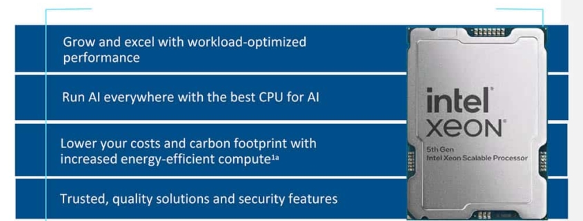 Descubre el poder de las nuevas CPU Xeon Emerald Rapids de Intel: Aumento del 17% en eficiencia energética y 40% más velocidad en Inteligencia Artificial