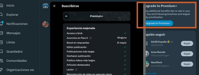 Descubre la Suscripción X Premium+: Accede a nuestra IA avanzada y aumenta tu notoriedad por solo 203€ al año