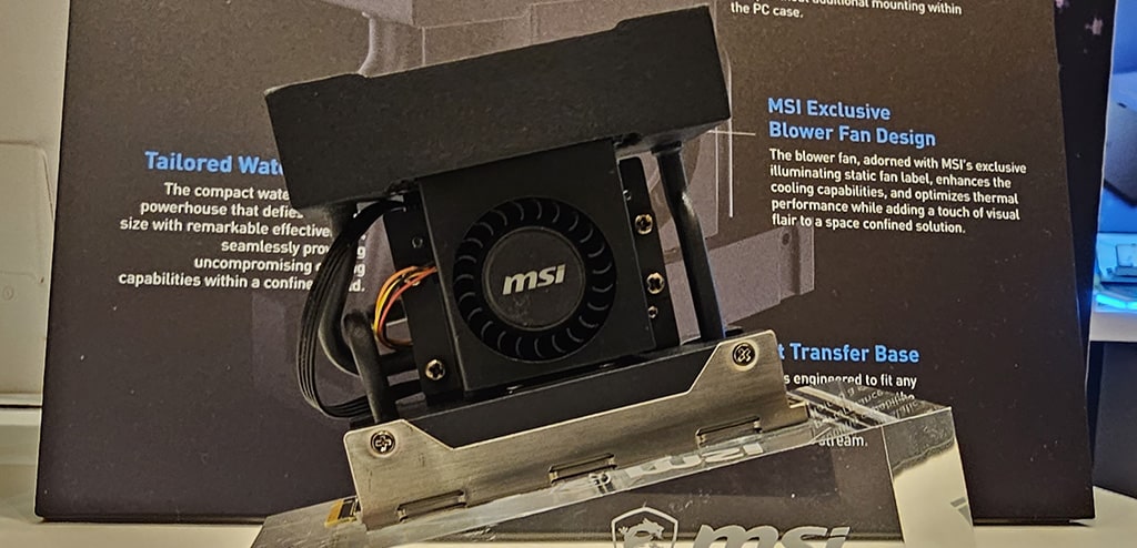 MSI presenta un sistema de refrigeración por agua y otro activo para SSD: hasta -30ºC de temperatura